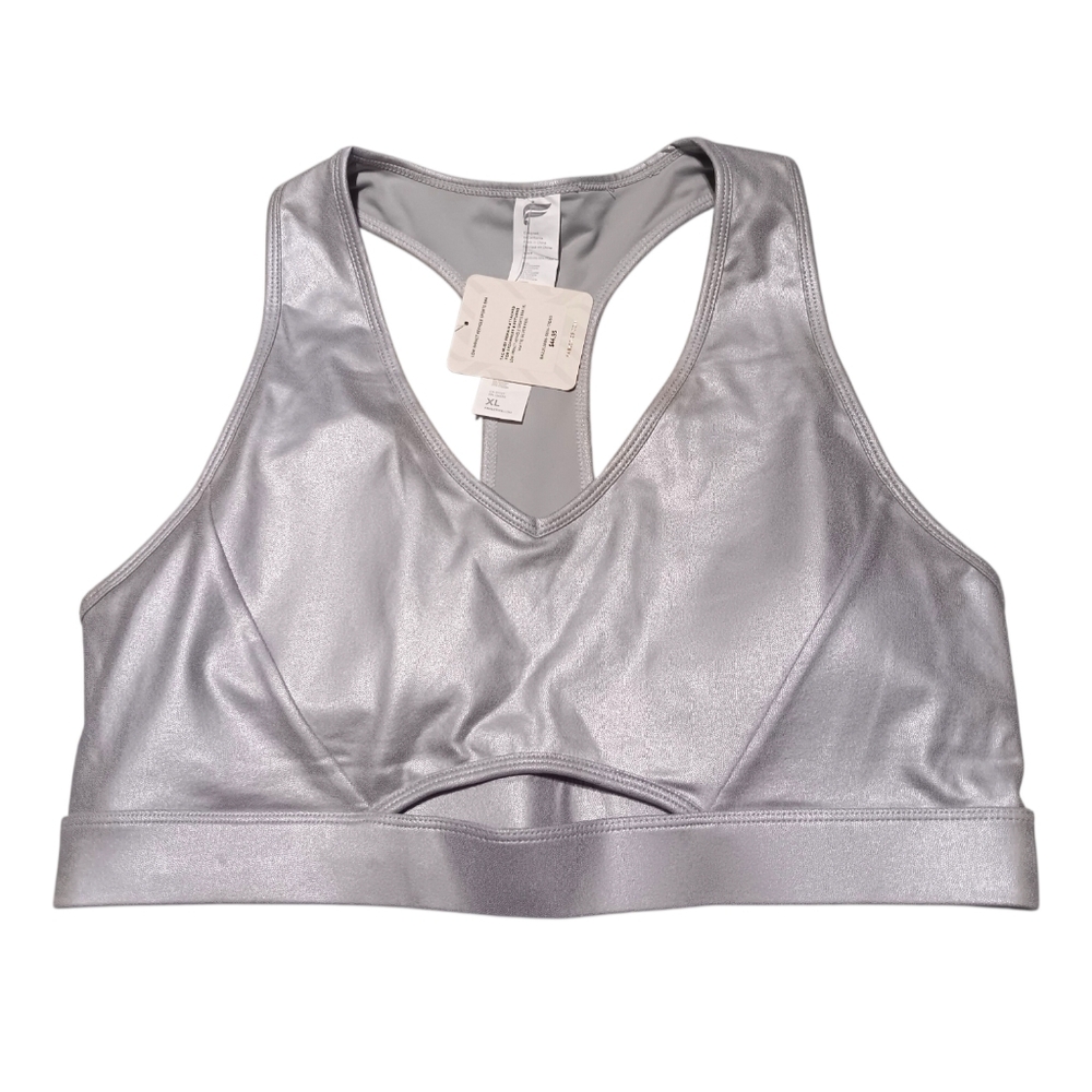 🆕️Fabletics Shimmering Silver Sports Bra